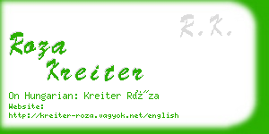 roza kreiter business card